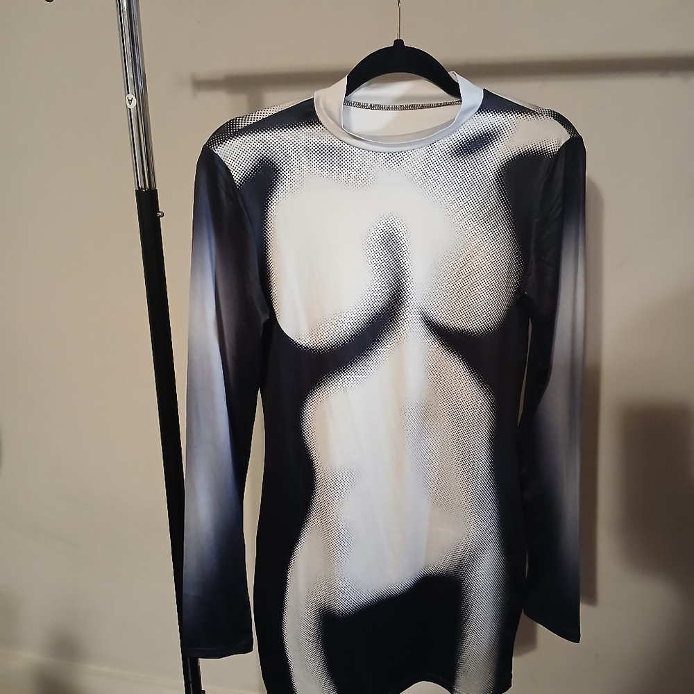 Monochrome Long Sleeve Women's Top